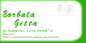 borbala gitta business card